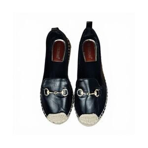 Tulipano Amica Stella Horsebit Espadrille Loafer Black Jute Platform 38 EuroChic